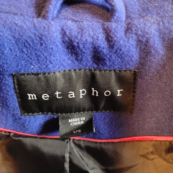 Metaphor Women's Coat with Removable Hood Blue Size L - Picture 10 of 12